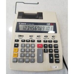 Canon p100-dh 12 characters printing Calculator works